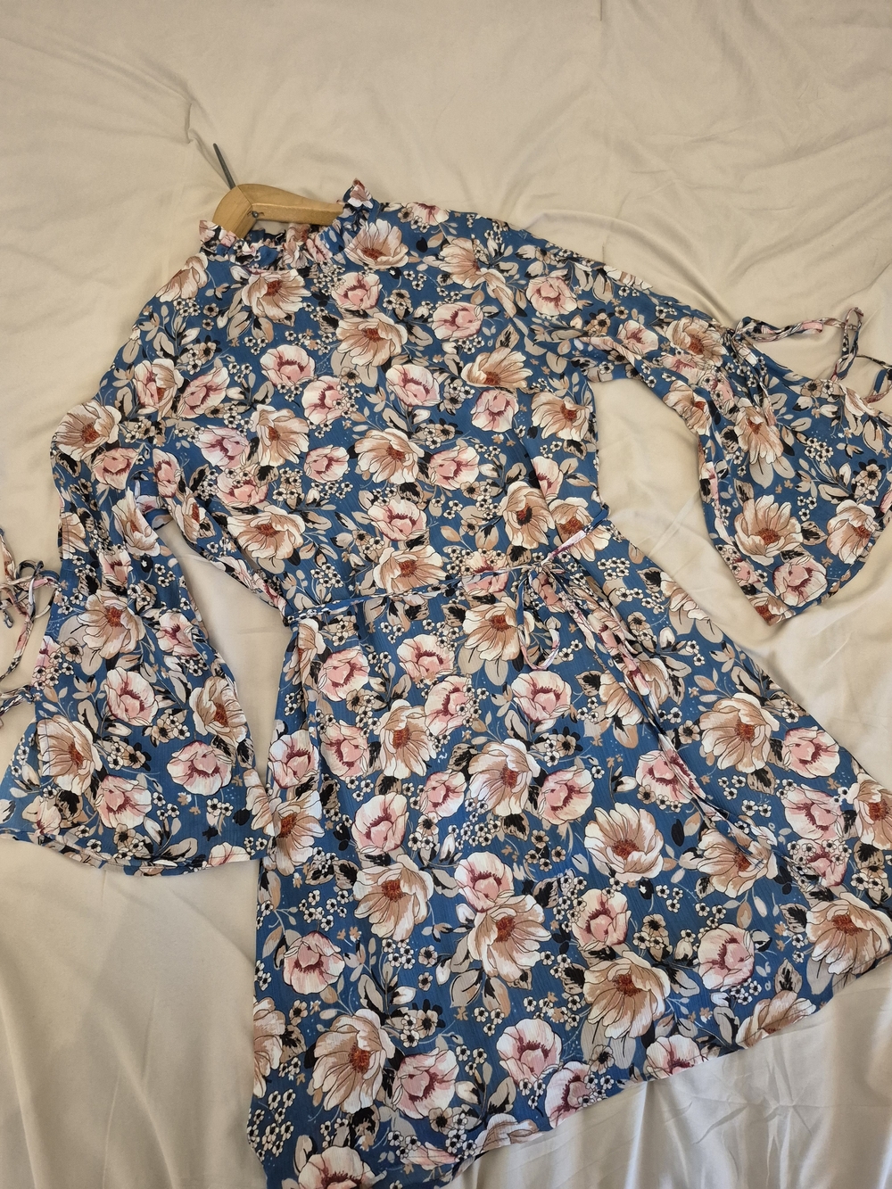Topshop Blue Floral Mini Dress
